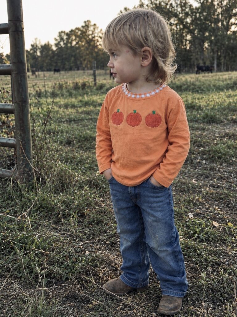 Boys Pumpkin Shirt